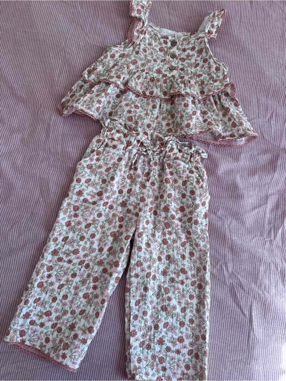 Rachel Zoe  Floral Ruffle matching Set